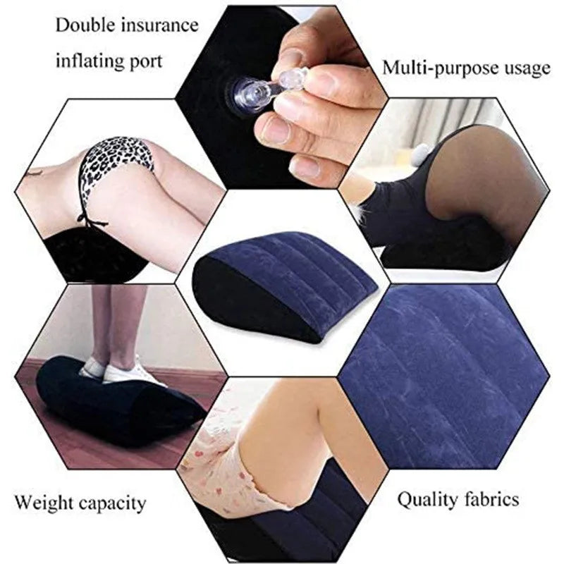 Velvet Slope — Inflatable Wedge Pillow for Erotic Play and Comfort