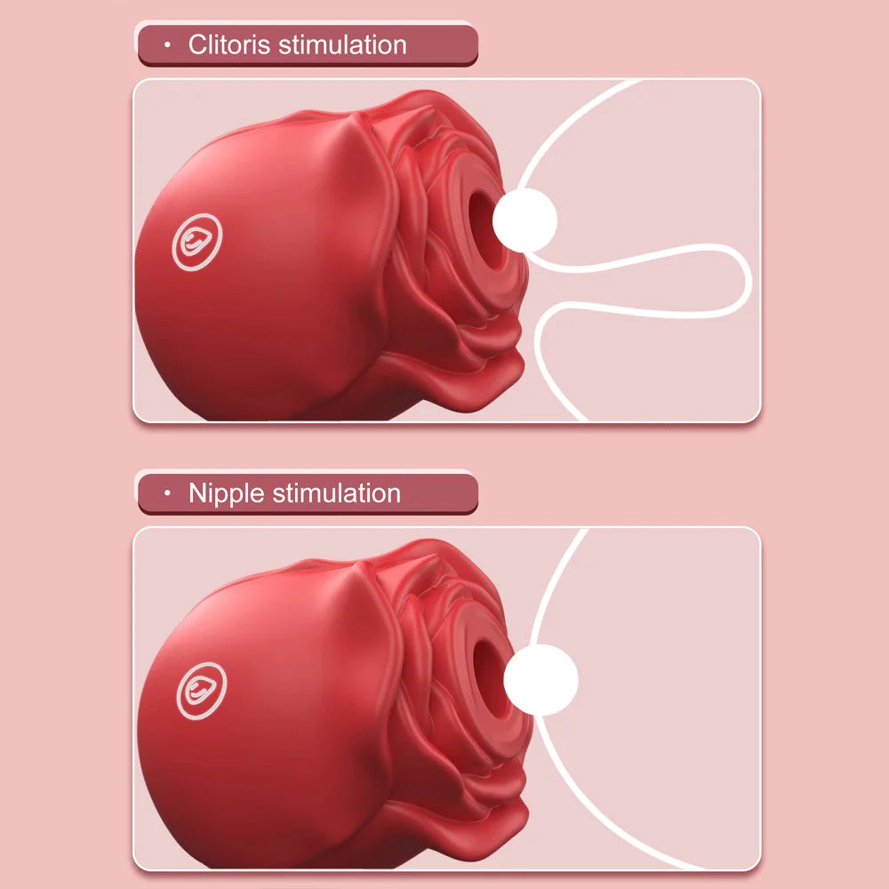 Red Rose Toy Simulation Vibrator for Women Powerful Sucking Vibrators 10 Mode G Spots Vaginal Clitoral Massager Nipple Sexy Toy
