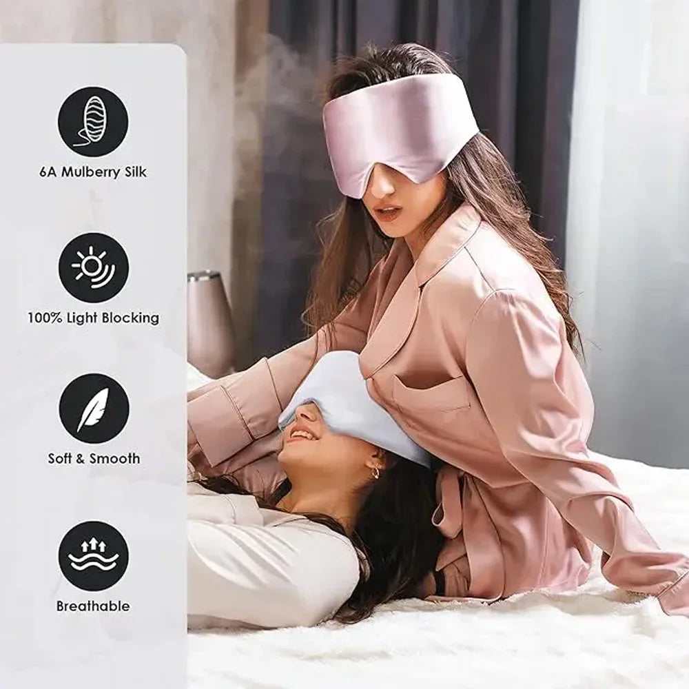 Midnight Caress – Mulberry Silk Sleep Veil - Adjustable