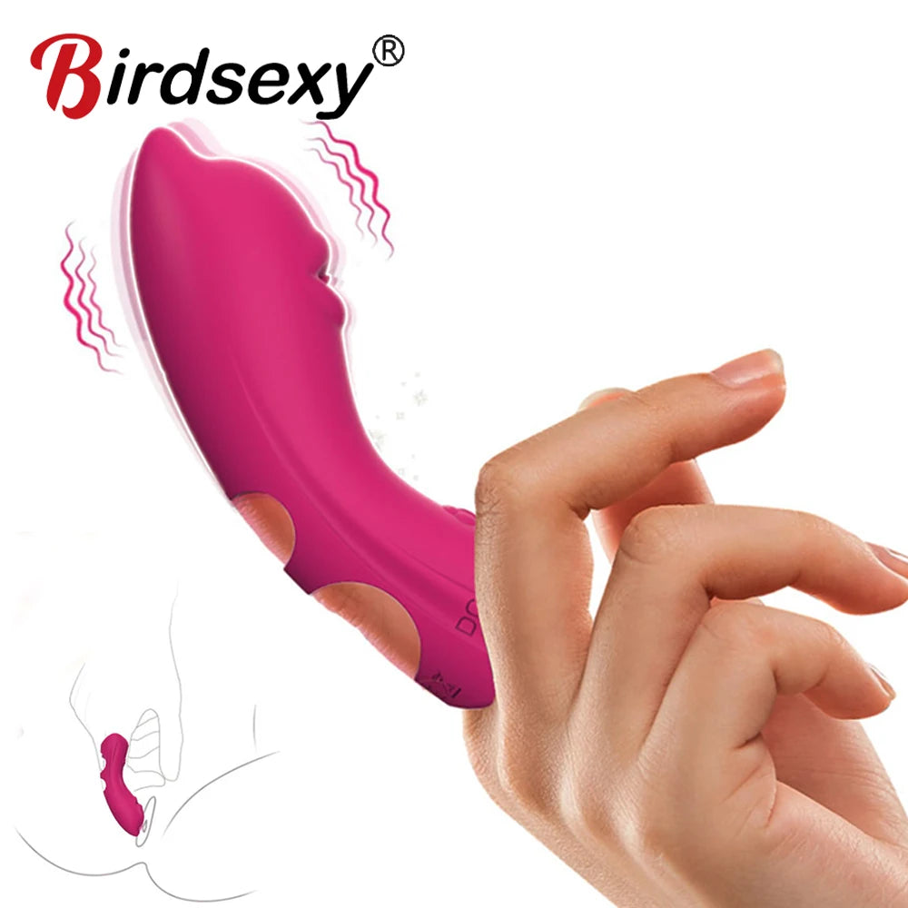 10-Speed Clitoral and G-Spot Finger Vibrator | Wearable Nipple Massager for Women and Couples