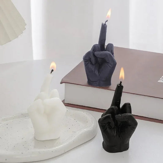 🖕 Creative Middle Finger Scented Candle – Bold, Funny &amp; Unapologetic Quirky Decor | Gag Gift | Bold Vibes Only