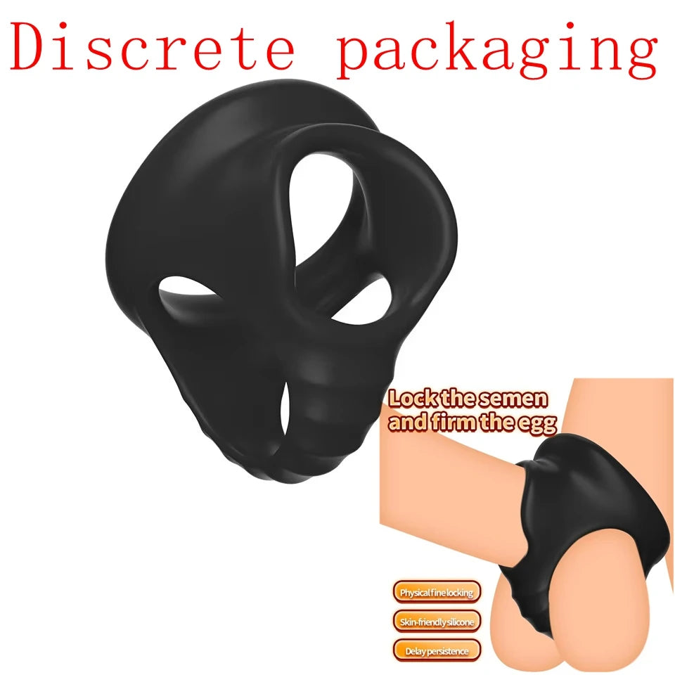Semen Lock Ring Penis Ring Reusable Silicone Cock Ring Penis Enlargement Delayed Ejaculation Sex Shop Sex Toys For Men Couples