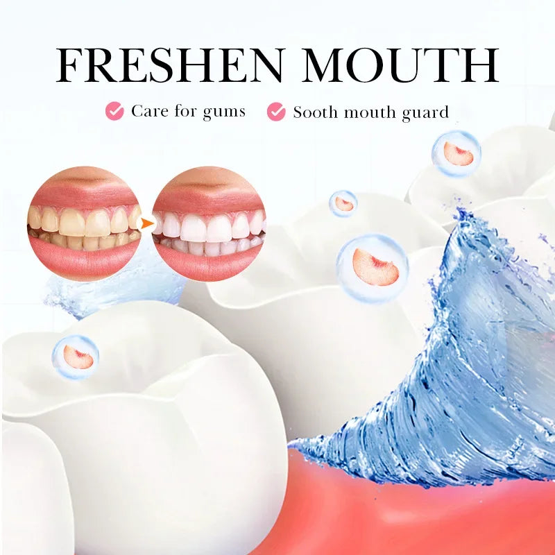 Baking Soda Mouthwash – Peach Flavor | Teeth Whitening and Long-Lasting Fresh Breath