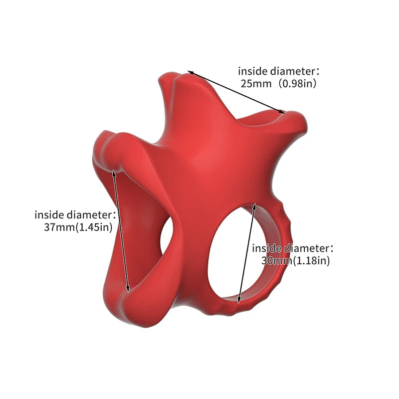 Silicone Scrotal Restraint Long Battle Ring Locking Ring Scrotal Bondage Male Locking Ring  Delay Cock Ring Sex Toys For Men Gay