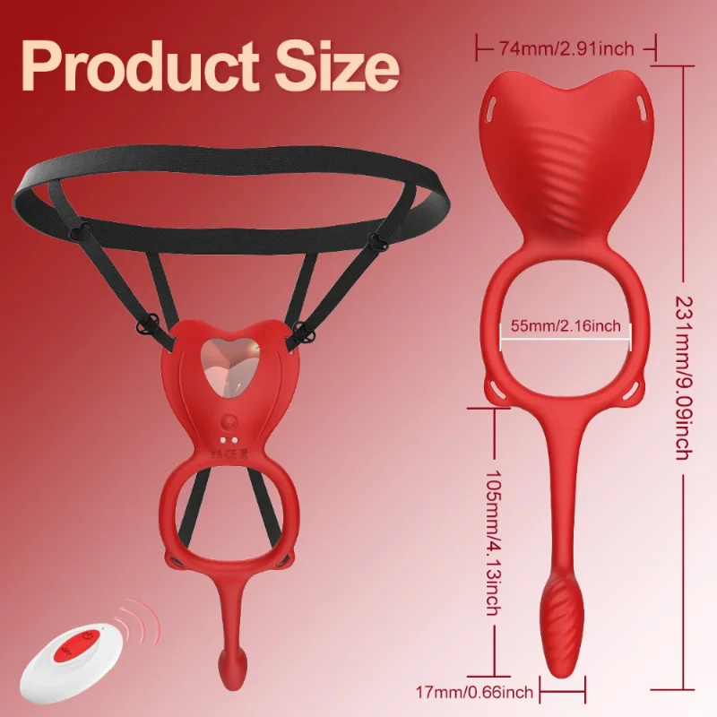 4-in-1 Wearable Vibrator 10-Frequency Vibration Penis Ring Clitoris Stimulator G-Spot Anal Massager Adult Sex Toys Masturbator