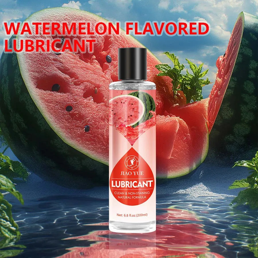 watermelon flavor Premium Flavored Edible Lube for Men, Women and Couples | Long-Lasting, Condom Safe, Sugar Free, 200ml