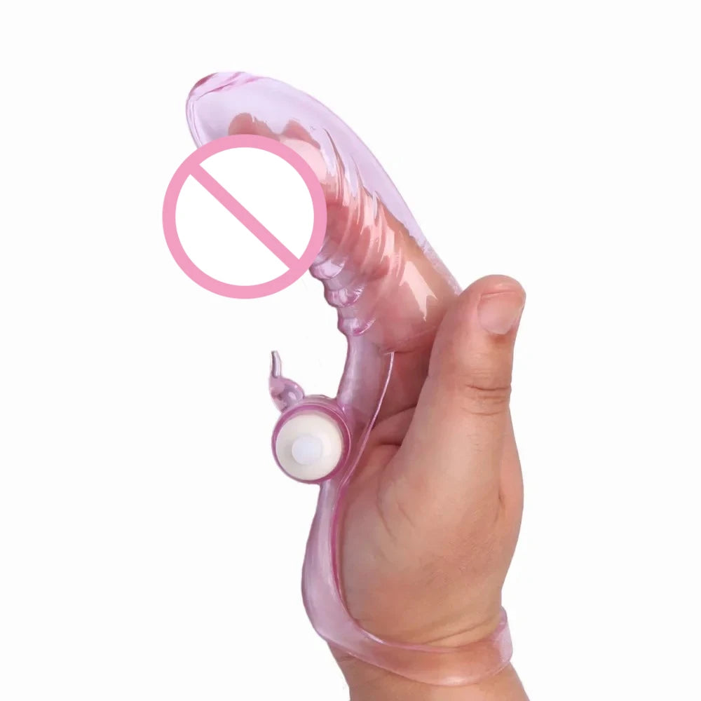 Vibrating Finger Cover Sex Toys for Couples Flirting Vibration G-spot Clitoris Stimulator Finger Condom Adult Sex Products Bdsm