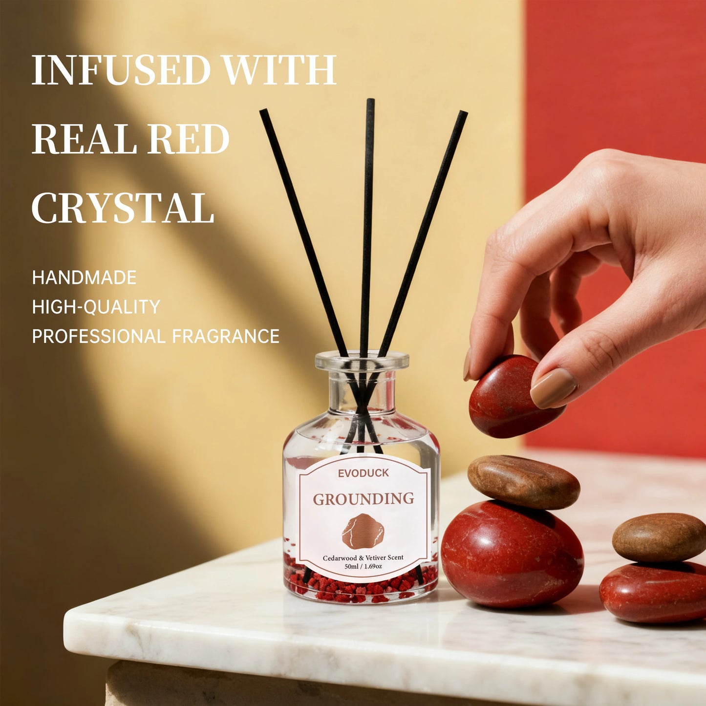50ml  Flameless Reed Diffuser Set Flameless Lavender Chamomile Oil With Reed Diffuser Stick Home Room Air Freshener Decor