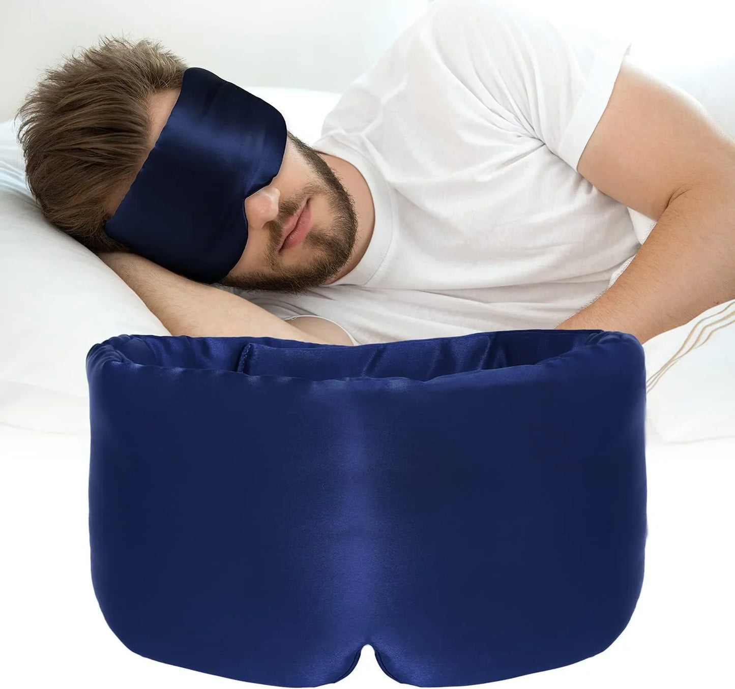 Midnight Caress – Mulberry Silk Sleep Veil - Adjustable