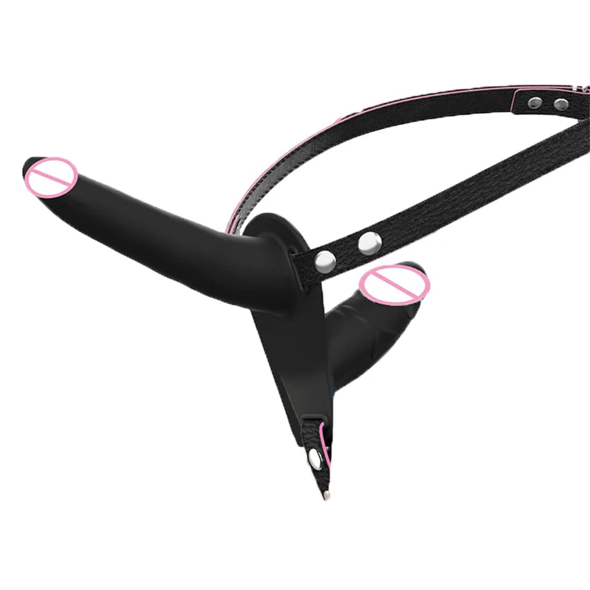 Strap On Wearable Double Penetration Cock G-Spot Dildo Panties for Lesbian Anus Vagina Massager Couples Sex Toys Adult Products