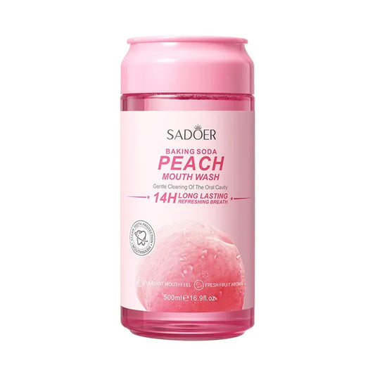 Baking Soda Mouthwash – Peach Flavor | Teeth Whitening and Long-Lasting Fresh Breath
