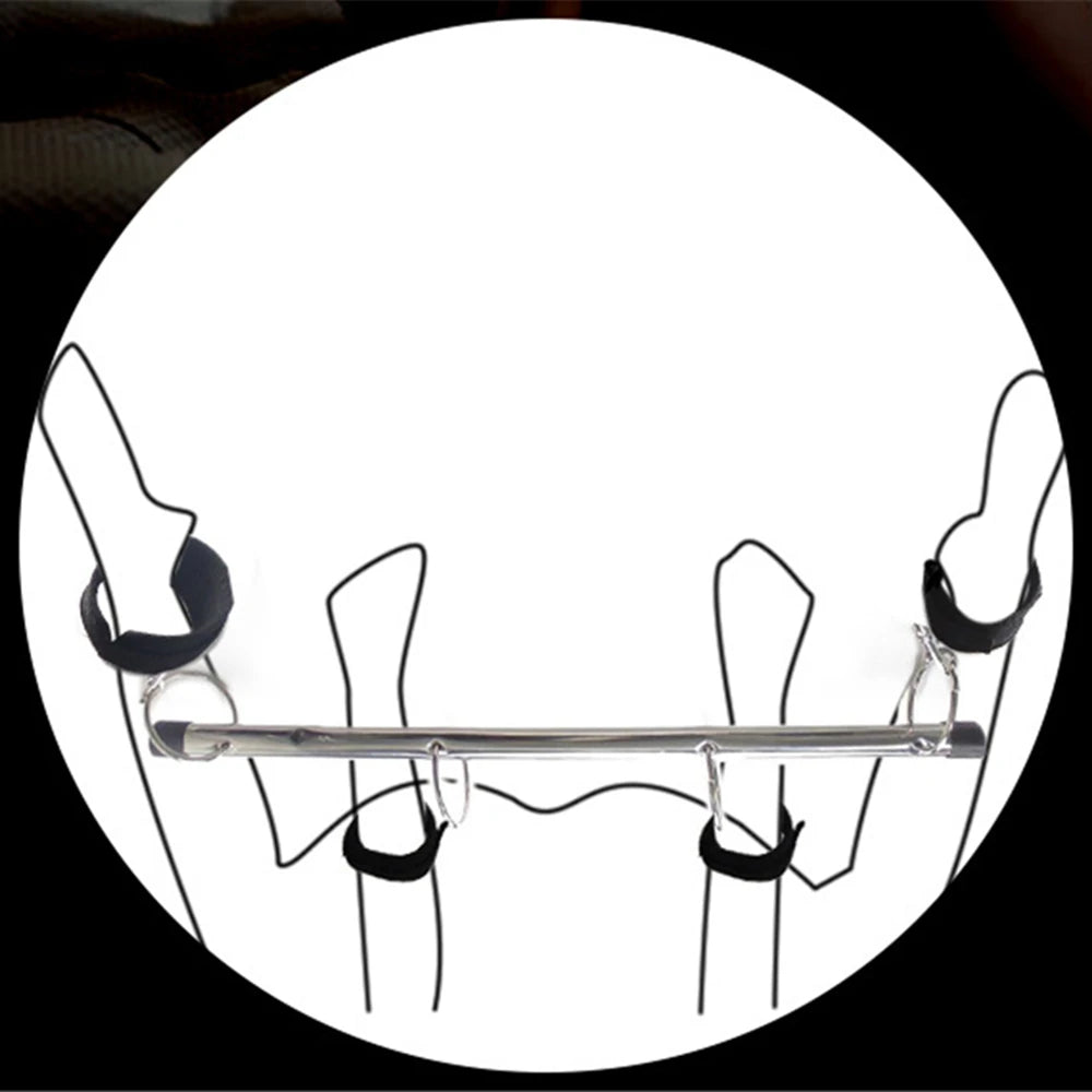 Adjustable BDSM Spreader Bar Restraint Kit – Bondage Set for Couples with Handcuffs, Ankle Cuffs and Neck Harness