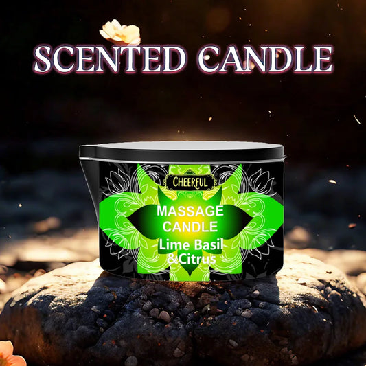Massage Candle – Soy Wax Aromatherapy Candle for Oil Therapy: Scented Candles for Couples | A Luxurious Massage Experience in One Elegant Jar