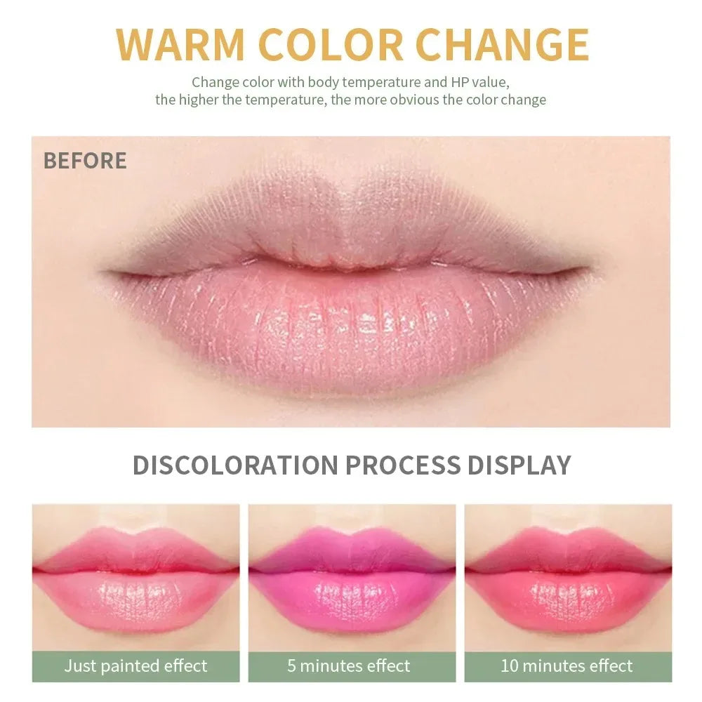 Kiss of Bloom – Aloe Infused Color - Temperature Color Change Lipstick Moisturizing Lip Balm Long Lasting Waterproof Nourishing Lip
