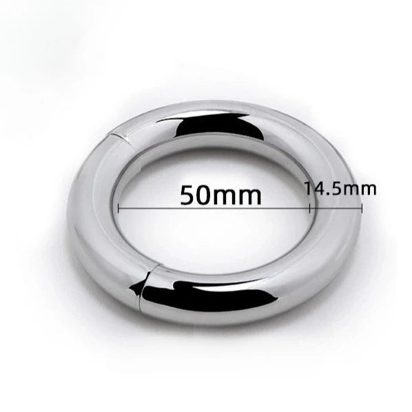 5 Size Metal Penis Ring Magnetic Ball Stretcher Silver Cock Ring Weighted Exercise Scrotum Pendant Bondage Sex Toys For Men