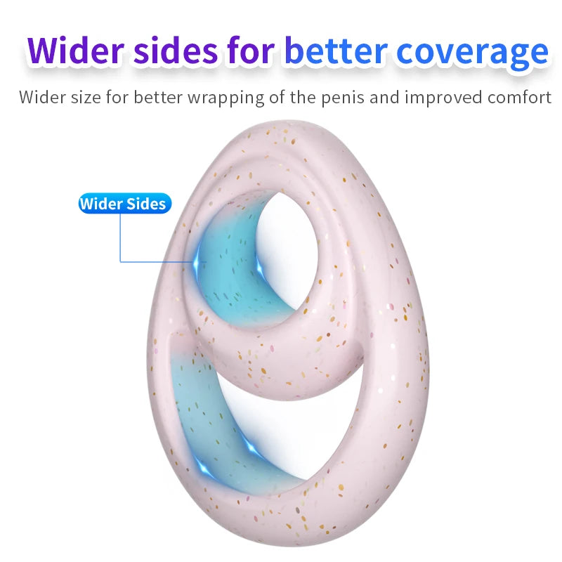 Silicone Cock Penis Ring Testis Restraint Erection Lasting Time Delay Ejaculation Ball Stretcher Sex Toy For Men Semen Lock Ring