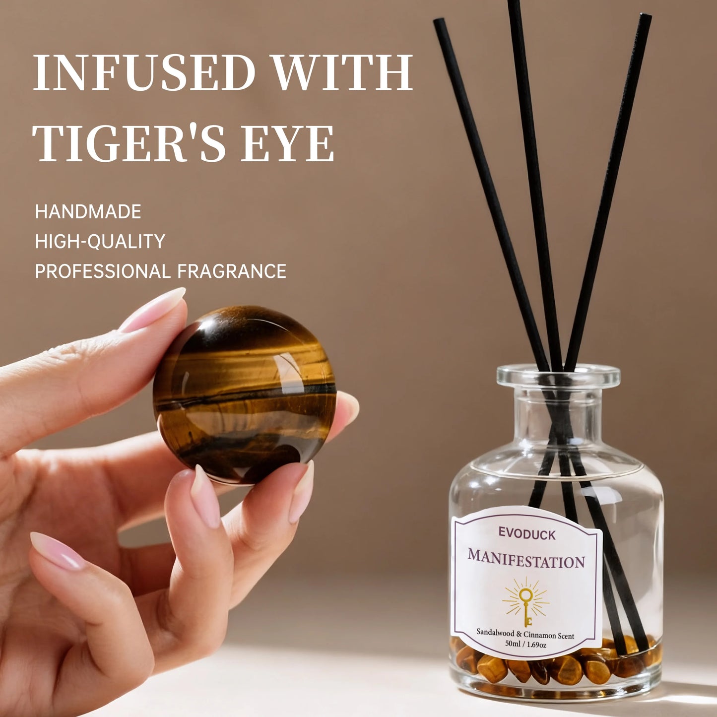 50ml  Flameless Reed Diffuser Set Flameless Lavender Chamomile Oil With Reed Diffuser Stick Home Room Air Freshener Decor