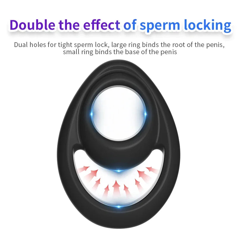 Silicone Cock Penis Ring Testis Restraint Erection Lasting Time Delay Ejaculation Ball Stretcher Sex Toy For Men Semen Lock Ring