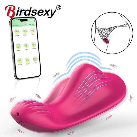 APP-Controlled Wearable Vibrator for Women | Bluetooth G-Spot and Clitoral Stimulator – Magnetic Rechargeable Egg Massager