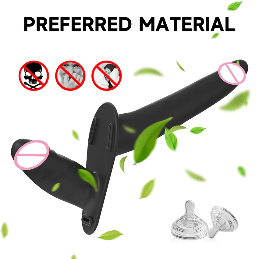 Strap On Wearable Double Penetration Cock G-Spot Dildo Panties for Lesbian Anus Vagina Massager Couples Sex Toys Adult Products