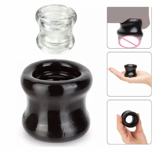 Male Ball Stretcher Testis Restraints Cock Penis Rings Erection Lasting Time Delay Ejaculation Sex Toys for Men Gay Adult Games