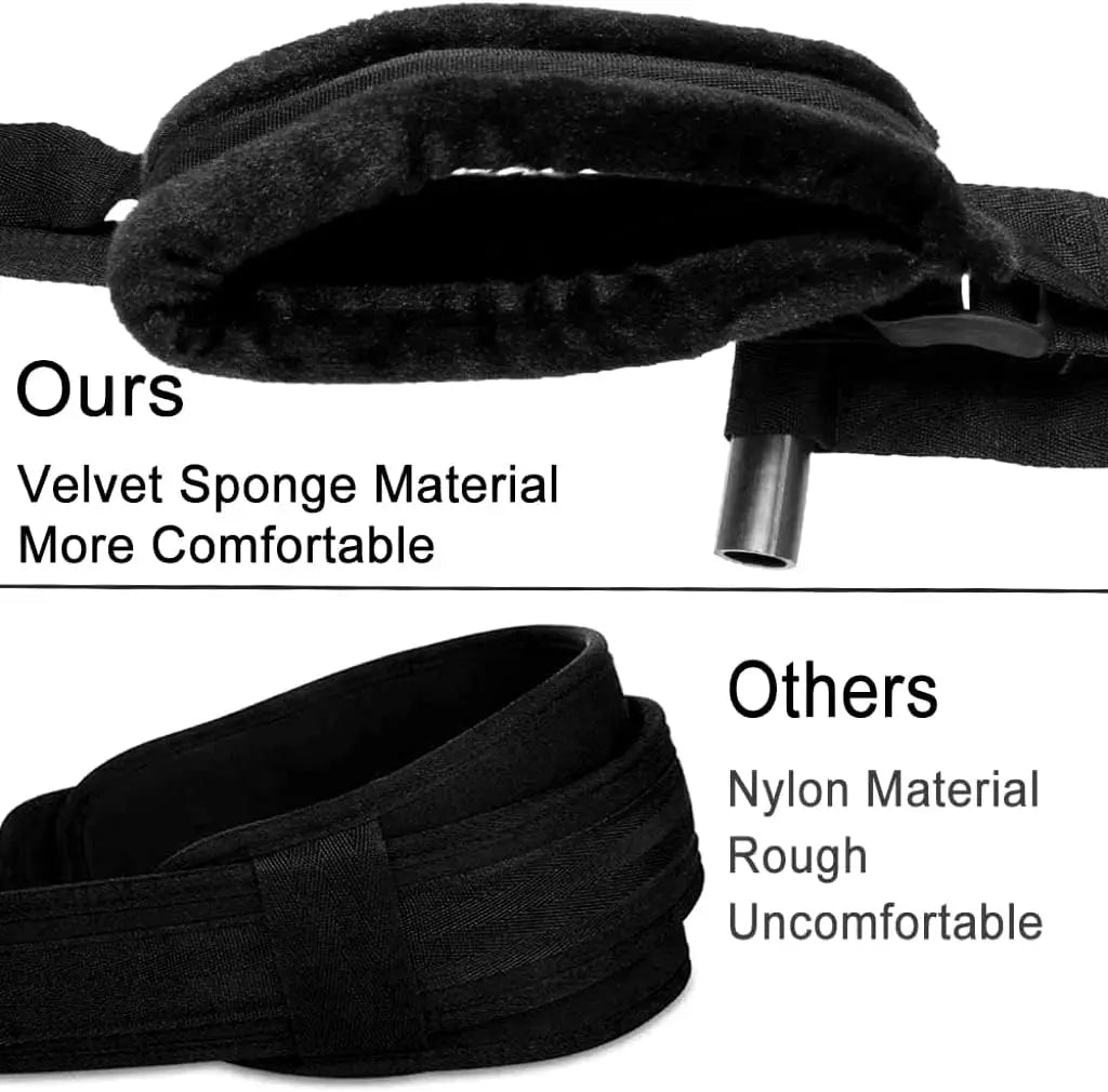 Adjustable Door Sex Swing with Padded Seat – Heavy-Duty BDSM Bondage Sling for Couples | Holds Up to 300 lbs | No-Drill Setup for Enhanced Comfort and Control
