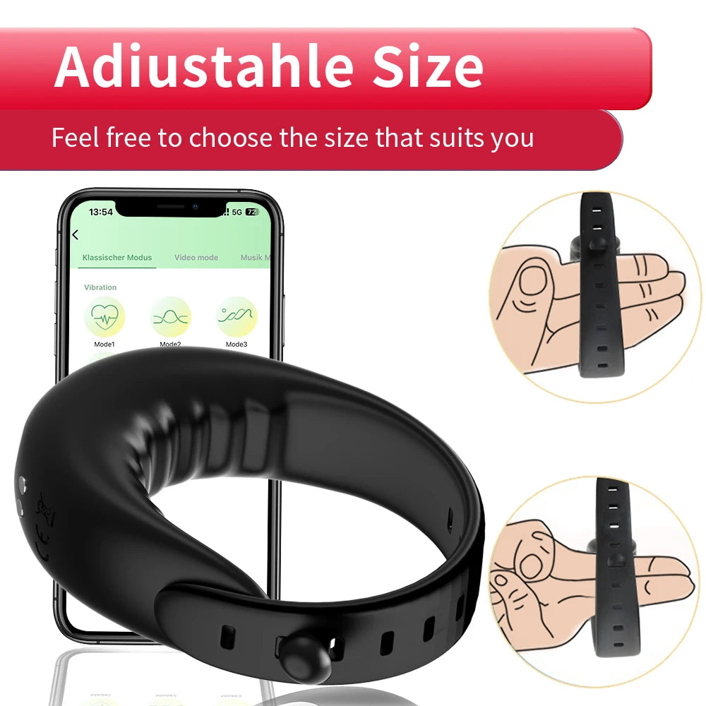 PulseSync — APP-Controlled Vibrating Penis Ring for Men