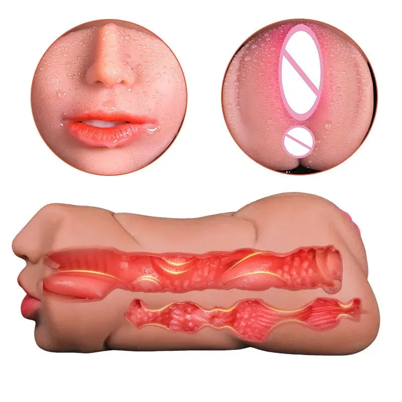 3-in-1 Male Masturbation Cup – Realistic Oral, Vaginal and Anal Experience | Discreet Packaging