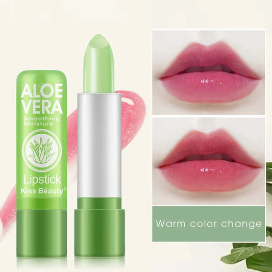 Kiss of Bloom – Aloe Infused Color - Temperature Color Change Lipstick Moisturizing Lip Balm Long Lasting Waterproof Nourishing Lip