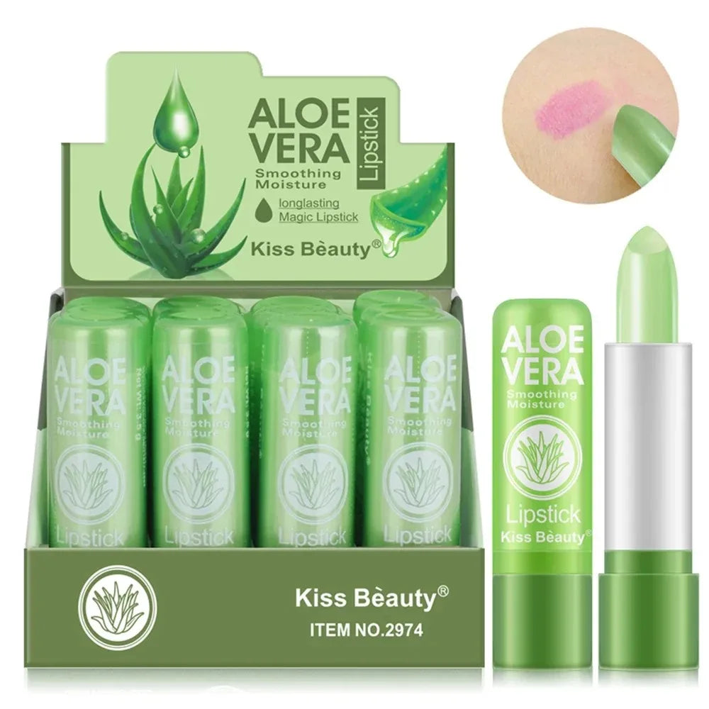Kiss of Bloom – Aloe Infused Color - Temperature Color Change Lipstick Moisturizing Lip Balm Long Lasting Waterproof Nourishing Lip