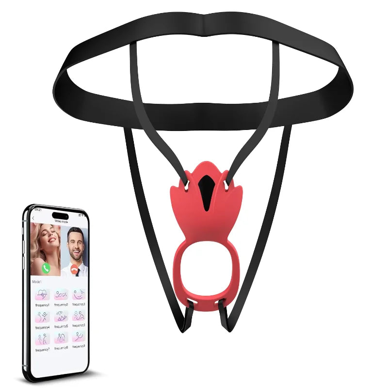 4-in-1 Wearable Vibrator 10-Frequency Vibration Penis Ring Clitoris Stimulator G-Spot Anal Massager Adult Sex Toys Masturbator