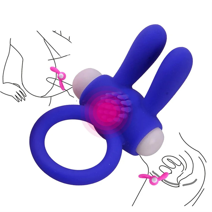 Lover’s Pulse – Intimate Vibrating Ring for Shared Pleasure -  Penis Rings Sex Toys Massager For Couples Women