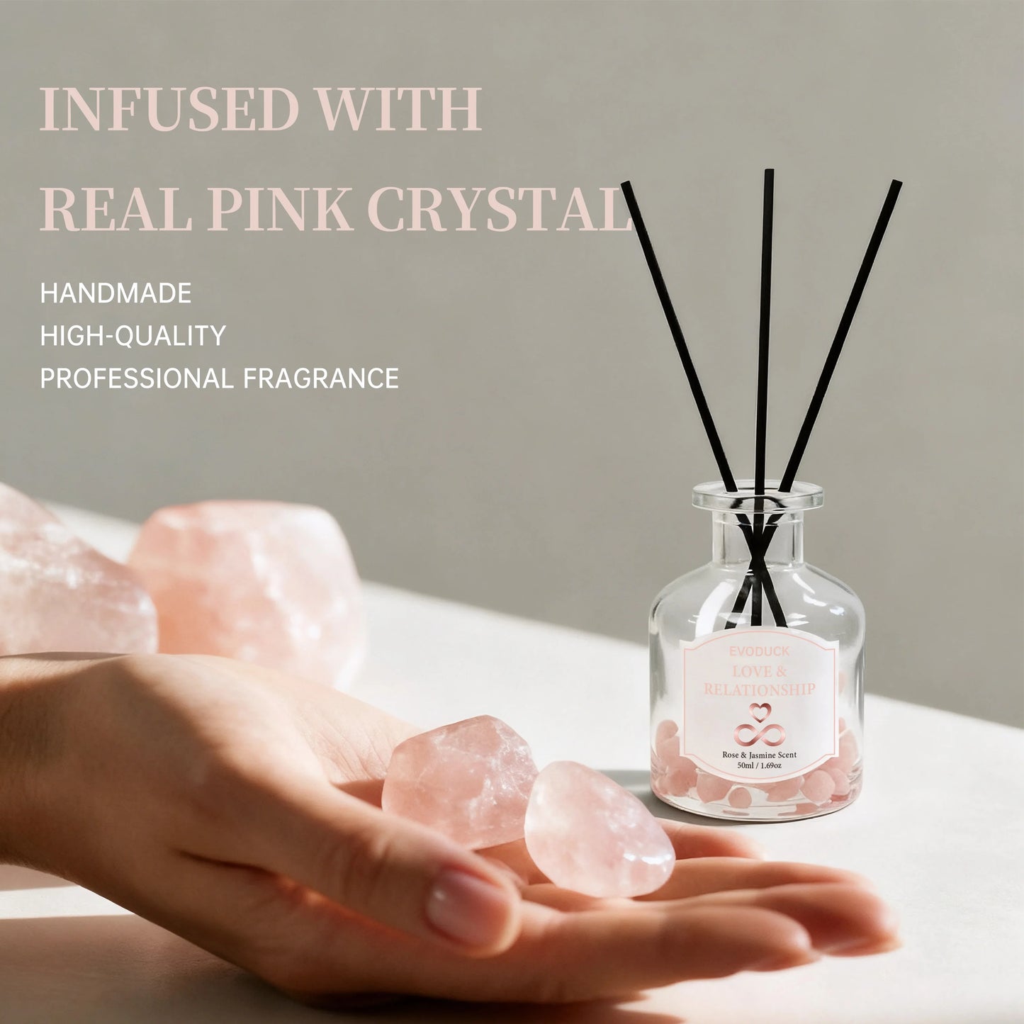 50ml  Flameless Reed Diffuser Set Flameless Lavender Chamomile Oil With Reed Diffuser Stick Home Room Air Freshener Decor