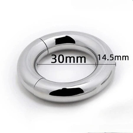 5 Size Metal Penis Ring Magnetic Ball Stretcher Silver Cock Ring Weighted Exercise Scrotum Pendant Bondage Sex Toys For Men
