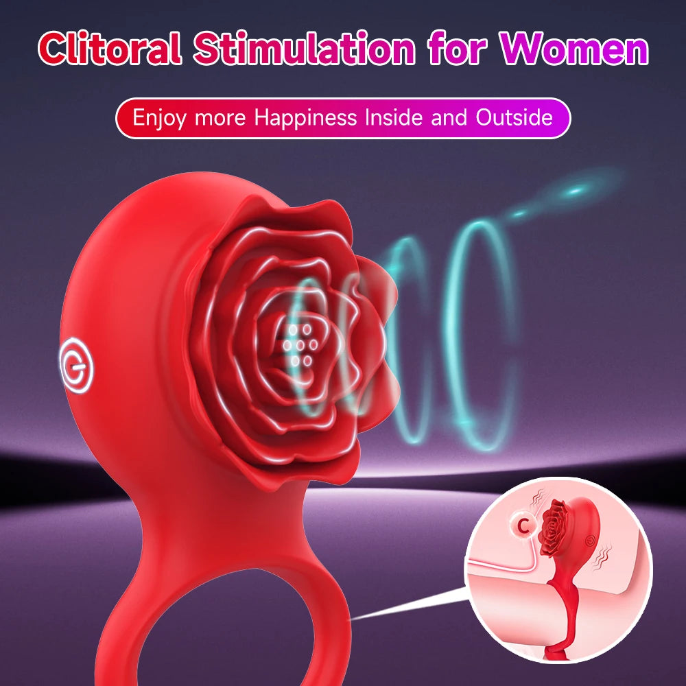 Blush Bloom – Rose Vibrating Ring for Intimate Blossoming