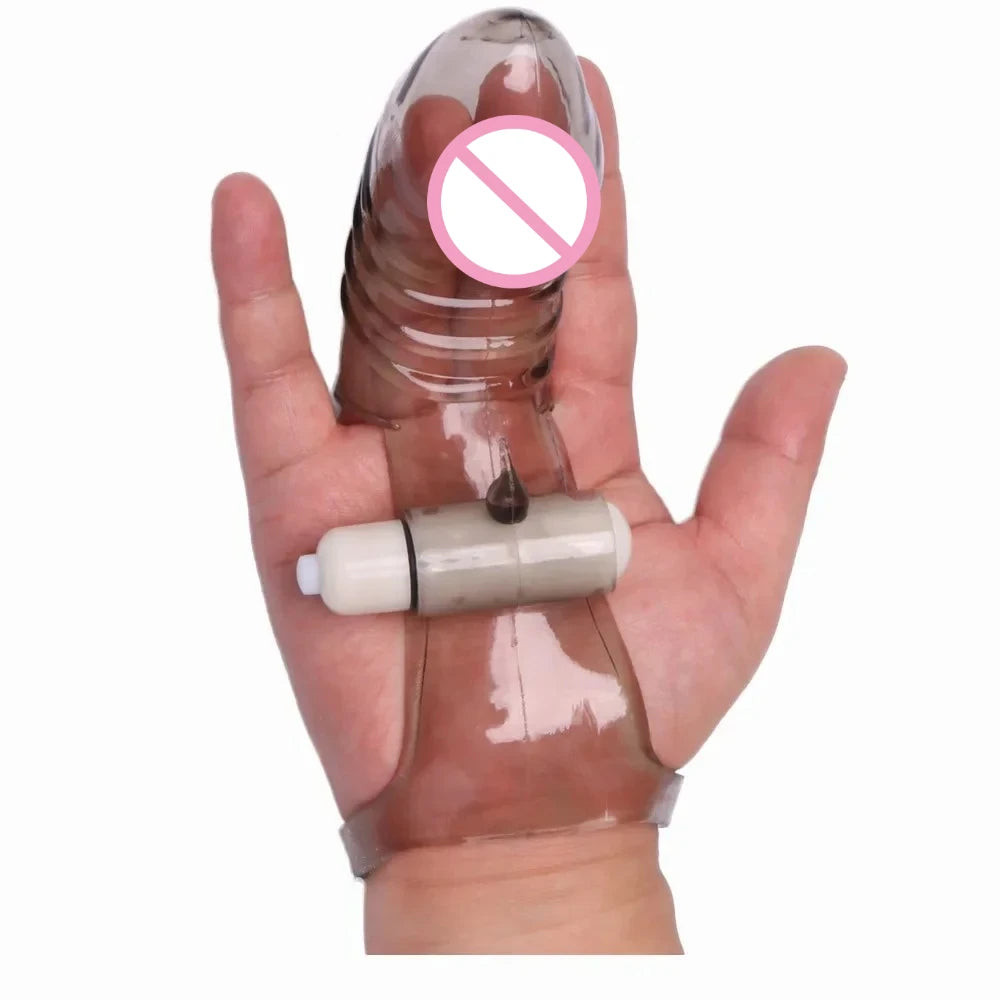 Vibrating Finger Cover Sex Toys for Couples Flirting Vibration G-spot Clitoris Stimulator Finger Condom Adult Sex Products Bdsm