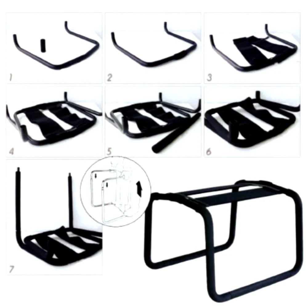 Elastic Sex Position Chair – Sturdy Iron Frame with Nylon Bands for Enhanced Intimacy and Support