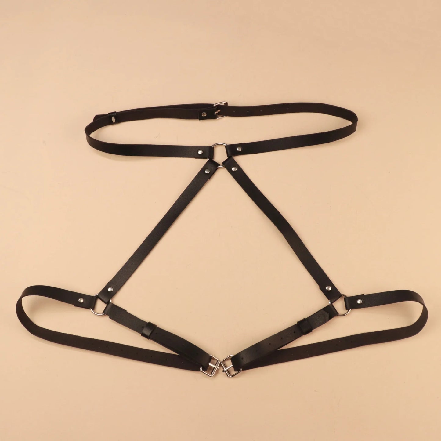 Bound to Please – Leather Thigh and Waist Restraint Kit - Exotic Accessories SM Bondage Kit