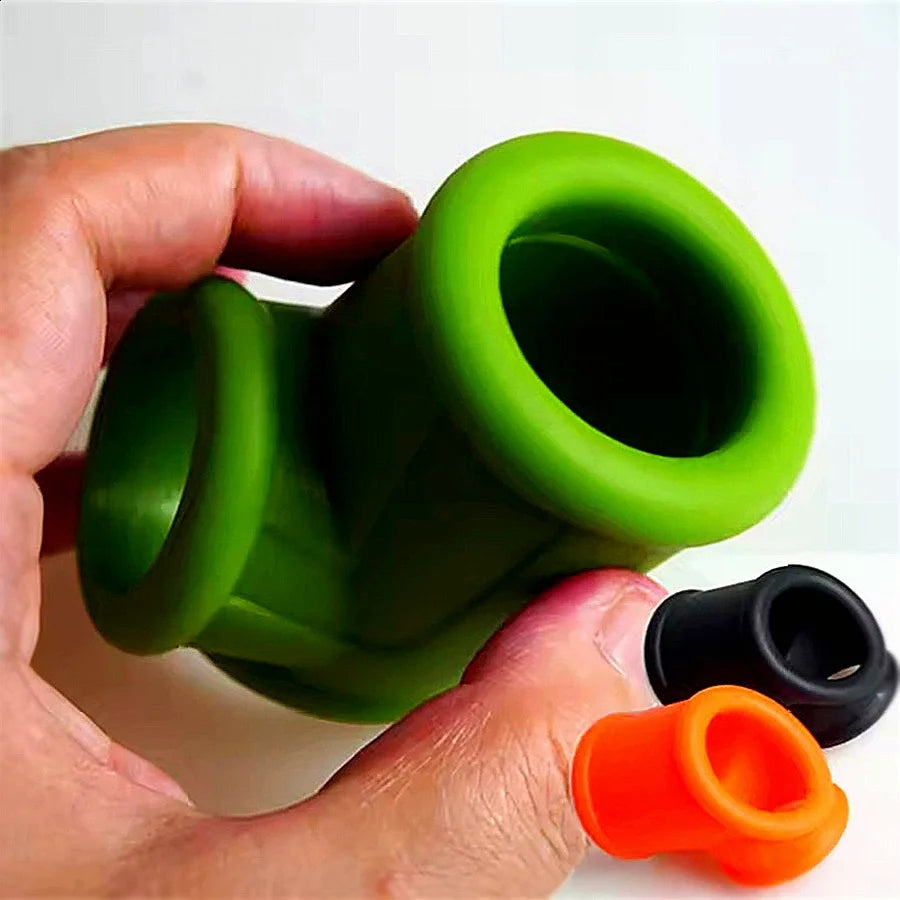 Soft Silicone Ball Stretcher Scrotum Bondage Penis Ring Ejaculation Delay Cock Rings Delay Time Cockring Sex Toys For Man