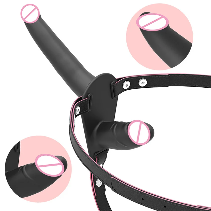 Strap On Wearable Double Penetration Cock G-Spot Dildo Panties for Lesbian Anus Vagina Massager Couples Sex Toys Adult Products