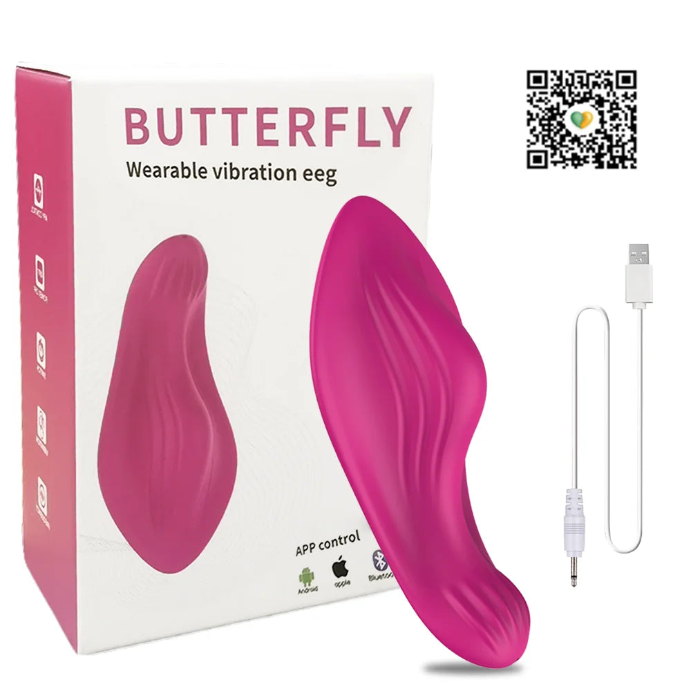 APP-Controlled Wearable Vibrator for Women | Bluetooth G-Spot and Clitoral Stimulator – Magnetic Rechargeable Egg Massager
