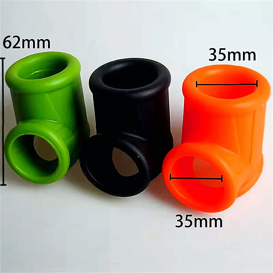 Soft Silicone Ball Stretcher Scrotum Bondage Penis Ring Ejaculation Delay Cock Rings Delay Time Cockring Sex Toys For Man