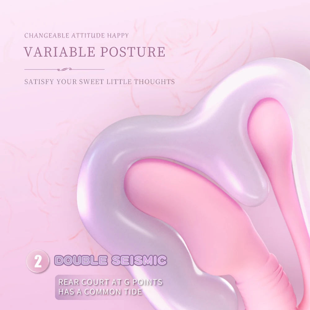 Strapless Strap on Dildo Vibrators for Women 3 in 1 Vibrator G-Spot Vibrating Penis Dildo Erotic Adult Sex Toys for Couples 18+