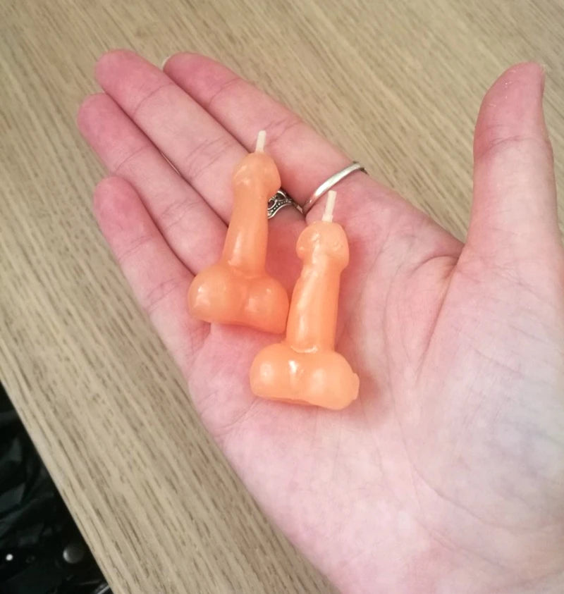 1pair Mini Willy Candles for all Occasions Tricky Toys Hen Party Toys Dick Candle Funny pen Gift Joke Hen Night Party