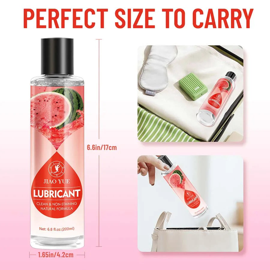 watermelon flavor Premium Flavored Edible Lube for Men, Women and Couples | Long-Lasting, Condom Safe, Sugar Free, 200ml
