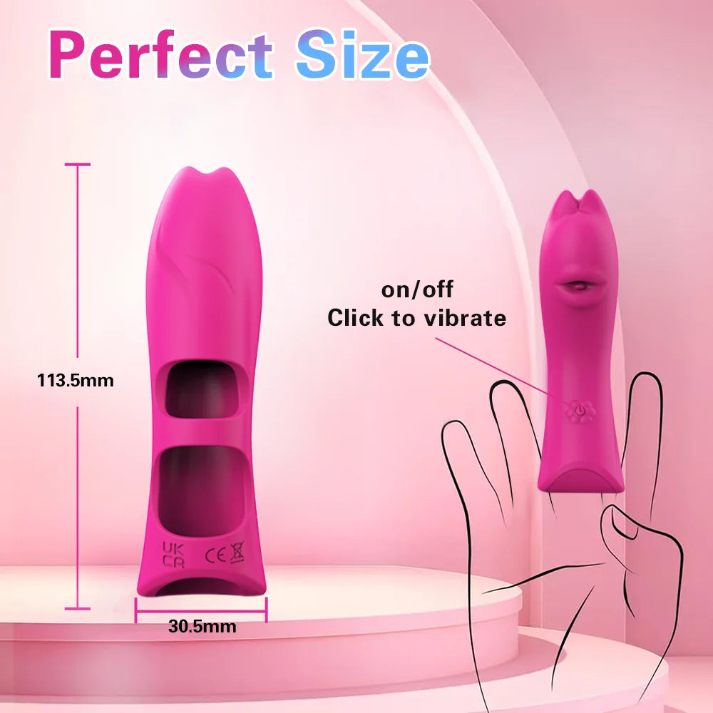 10-Speed Clitoral and G-Spot Finger Vibrator | Wearable Nipple Massager for Women and Couples