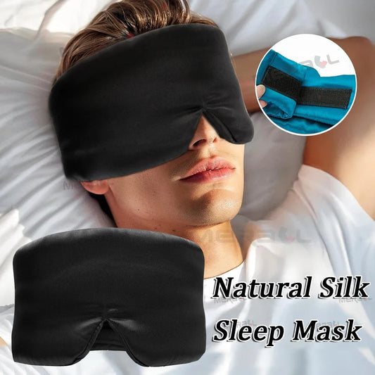 Midnight Caress – Mulberry Silk Sleep Veil - Adjustable