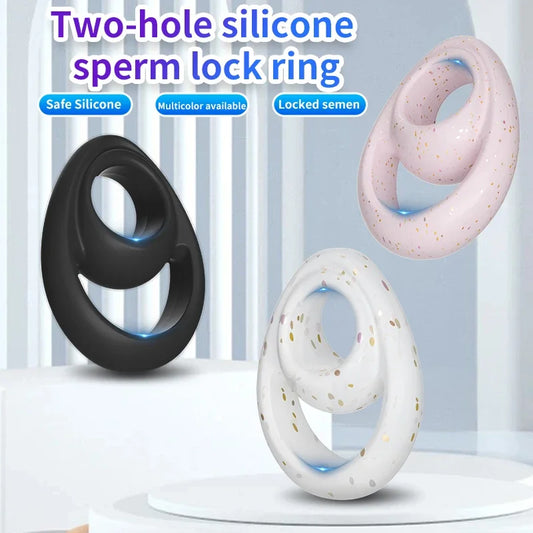 Silicone Cock Penis Ring Testis Restraint Erection Lasting Time Delay Ejaculation Ball Stretcher Sex Toy For Men Semen Lock Ring