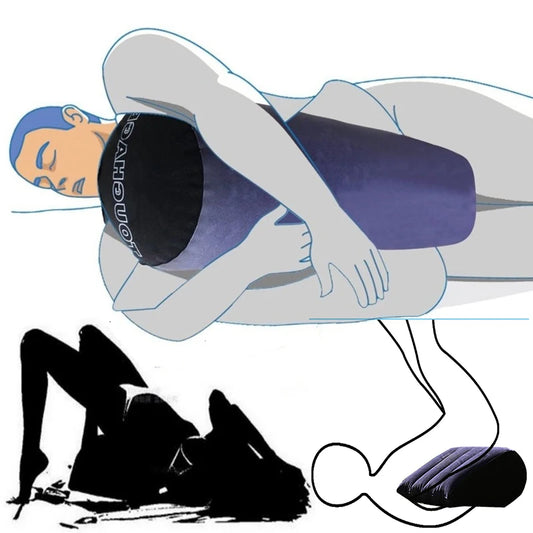 Velvet Surrender – Flocked Inflatable Pleasure Cushion