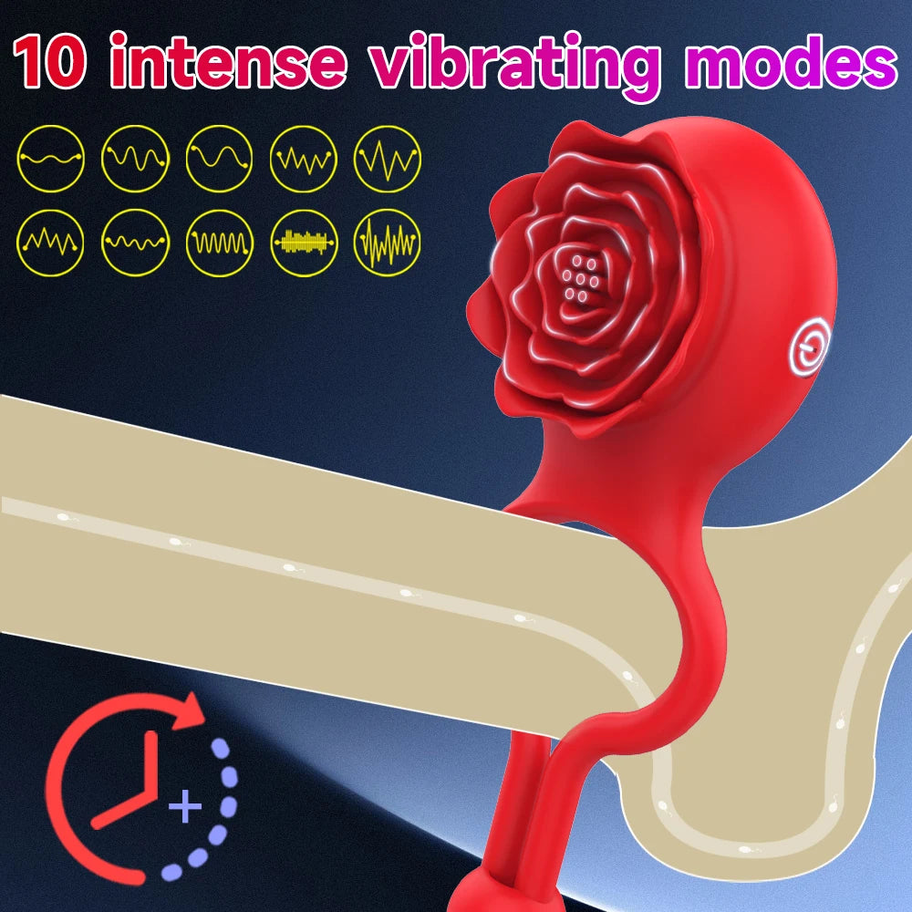 Blush Bloom – Rose Vibrating Ring for Intimate Blossoming